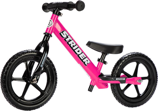 12” Sport Bike - No Pedal Balance Bicycle for Kids 1 to 4 Years - Includes Safety Pad, Padded Seat, Mini Grips & Flat-Free Tires - Tool-Free Assembly & Adjustments.