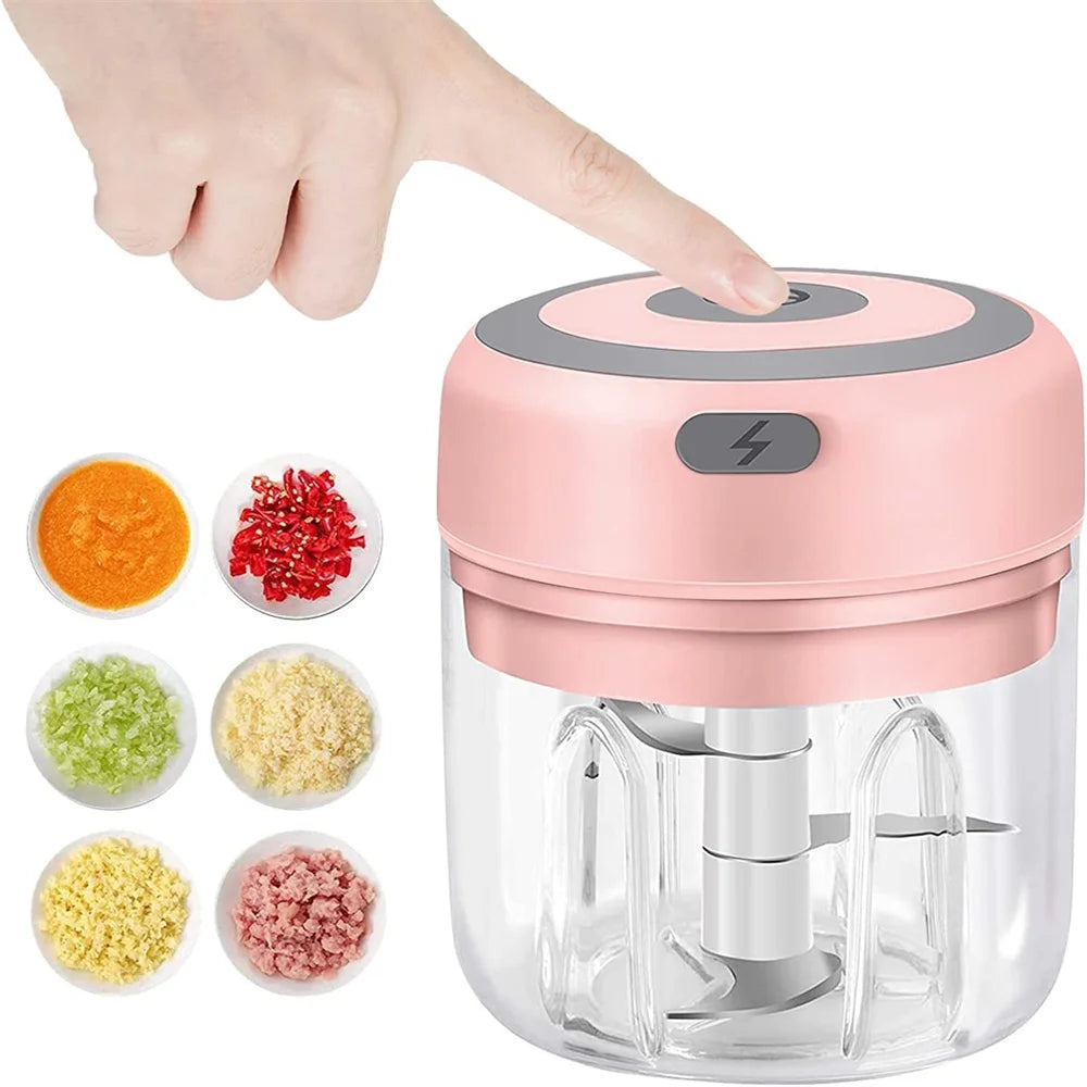 Portable Electric Garlic Masher Crusher 100/250Ml Garlic Chopper USB Food Processor Kitchen Kitchen Gadgets Kitchen Tools.