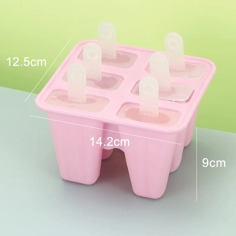 Popsicle Molds 6 Pieces Silicone Ice Pop Molds BPA Free Popsicle Mold Reusable Easy Release Ice Pop Make.