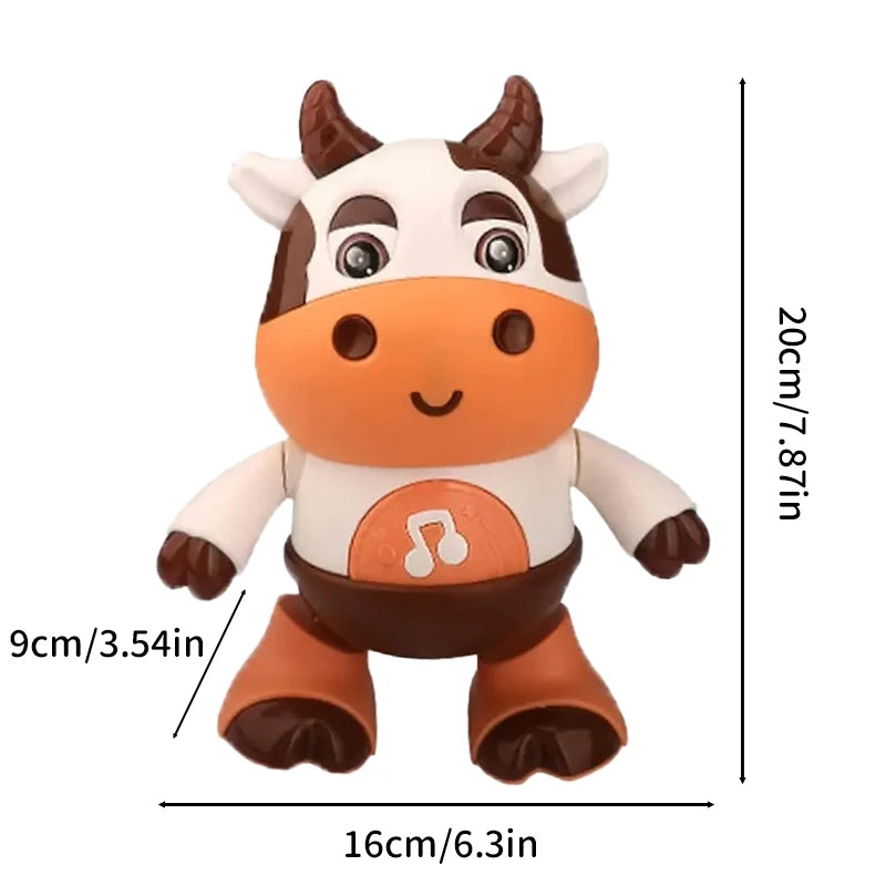 Dancing Cow Musical Toys Movable Baby Cow Toy with Music and LED Lights.