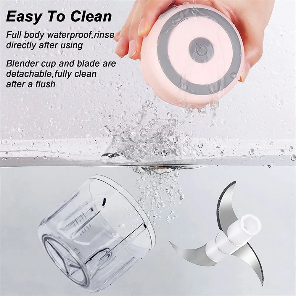 Portable Electric Garlic Masher Crusher 100/250Ml Garlic Chopper USB Food Processor Kitchen Kitchen Gadgets Kitchen Tools.