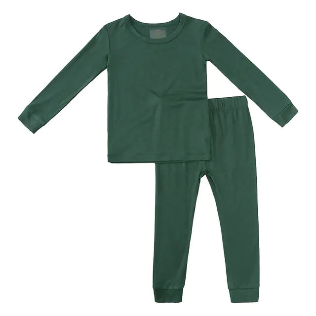 2023 Bamboo Fiber Toddler Kids Pajamas Set