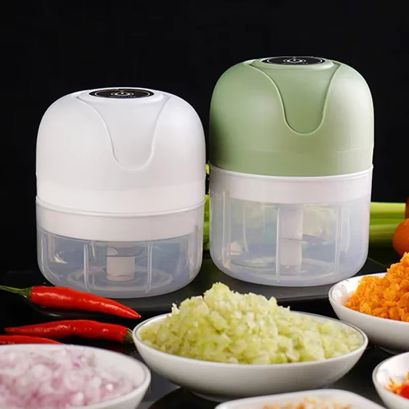 Mini Electric Garlic Chopper USB Meat Grinder Garlic Masher Machine Sturdy Durable Crushed Ginger Vegetable Crusher Kitchenware.