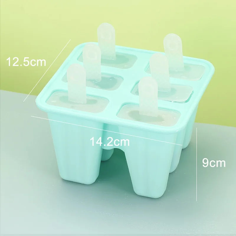 Popsicle Molds 6 Pieces Silicone Ice Pop Molds BPA Free Popsicle Mold Reusable Easy Release Ice Pop Make.