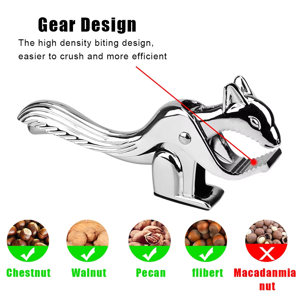 Sheller Opener Squirrel Shape Pine Pecan Hazelnut Plier Quick Walnut Cracker.