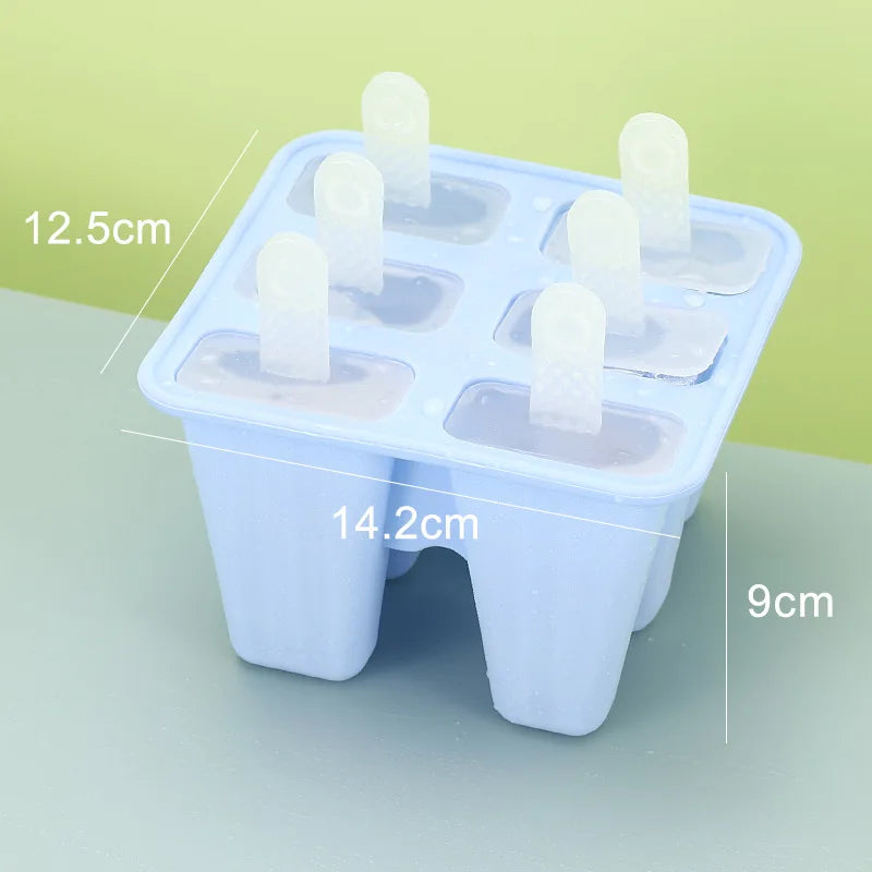 Popsicle Molds 6 Pieces Silicone Ice Pop Molds BPA Free Popsicle Mold Reusable Easy Release Ice Pop Make.